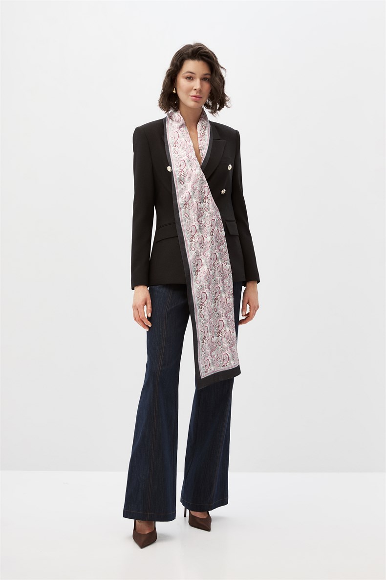 Fularlı Blazer Ceket