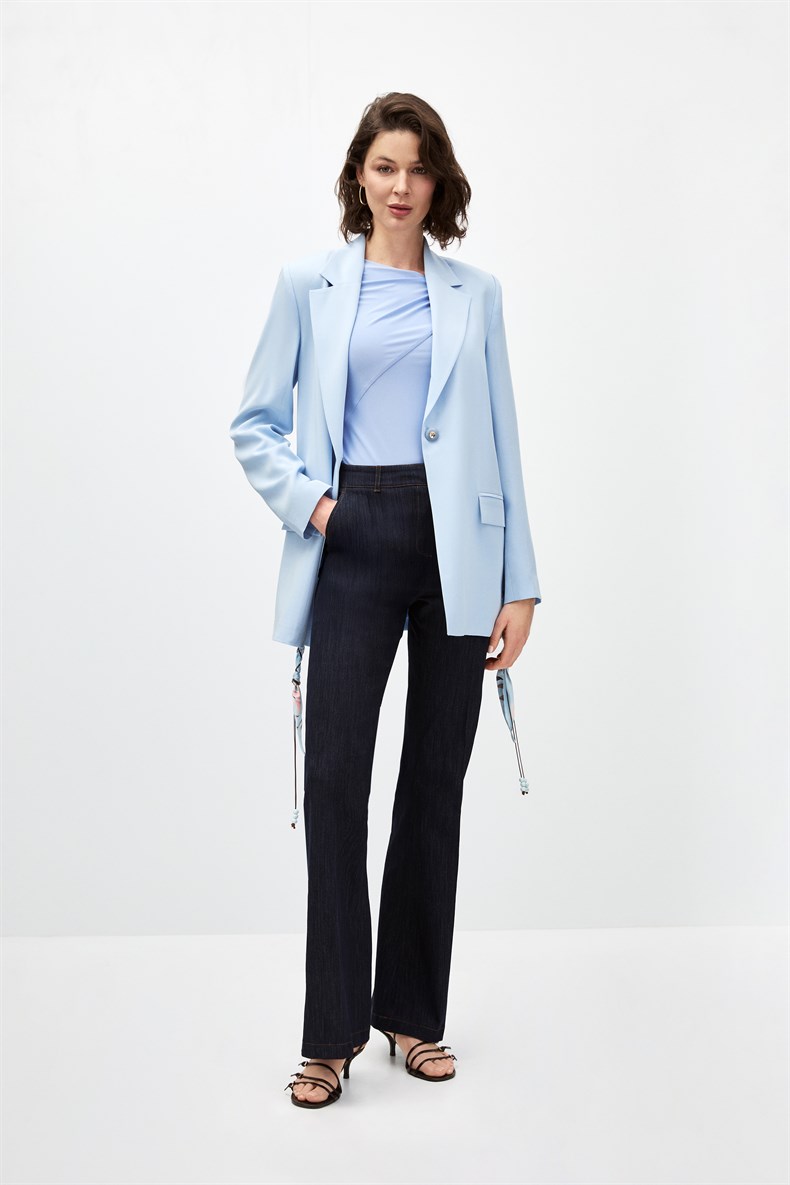 Fularlı Blazer Ceket