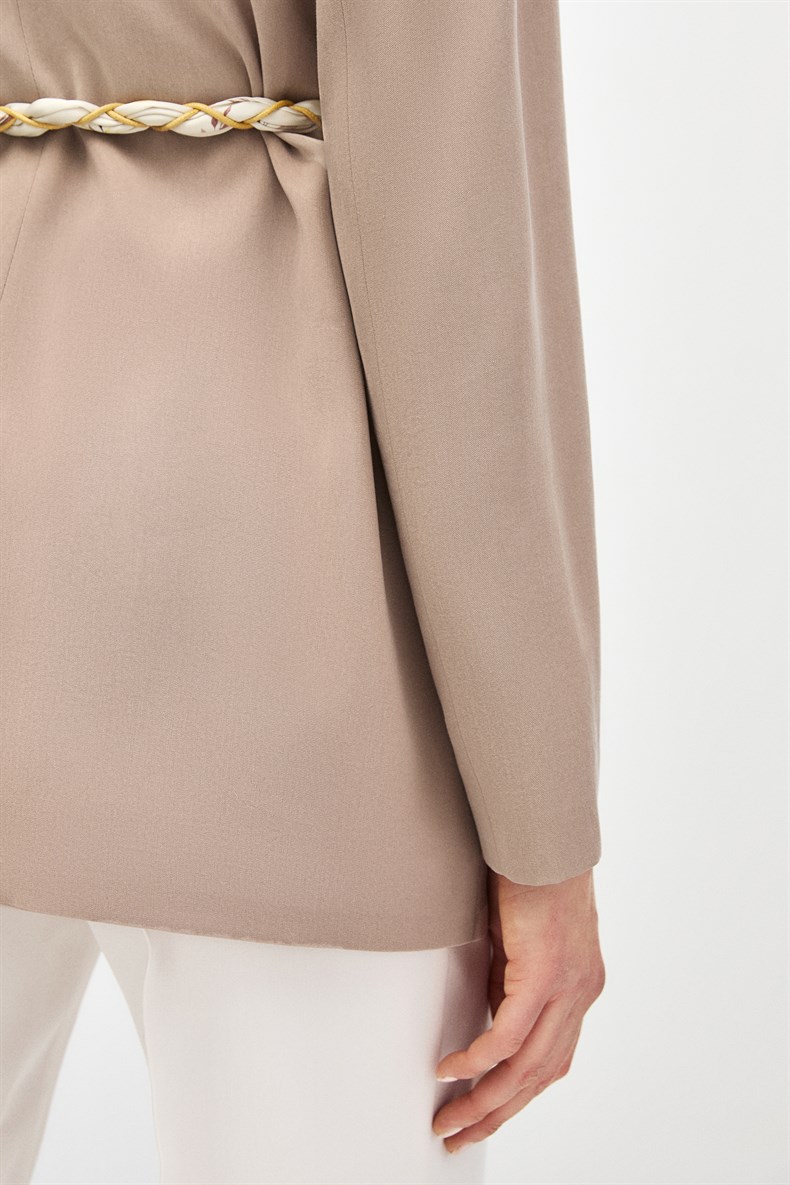 Fularlı Blazer Ceket