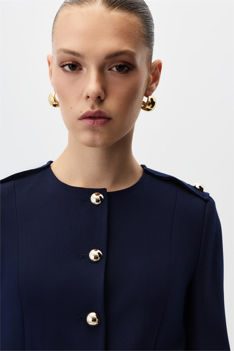 Apoletli blazer ceket