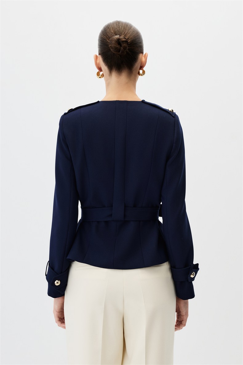 Apoletli blazer ceket
