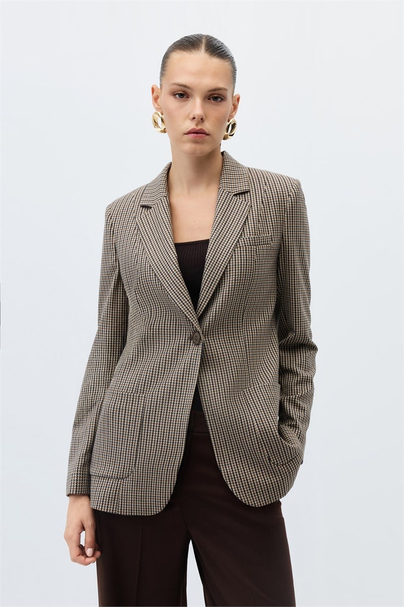 Kazayağı blazer ceket