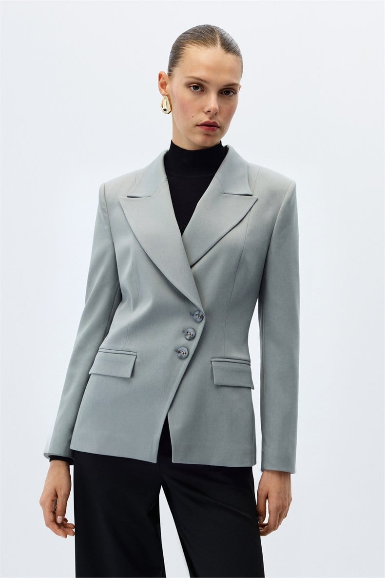 Asimetrik blazer ceket