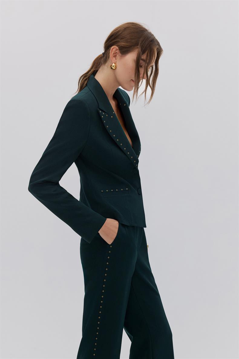 TAŞ DETAYLI BLAZER PANTOLON TAKIM