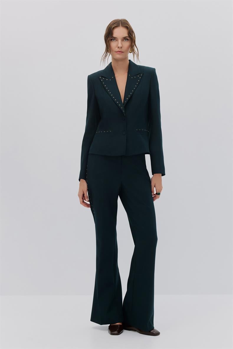 TAŞ DETAYLI BLAZER PANTOLON TAKIM