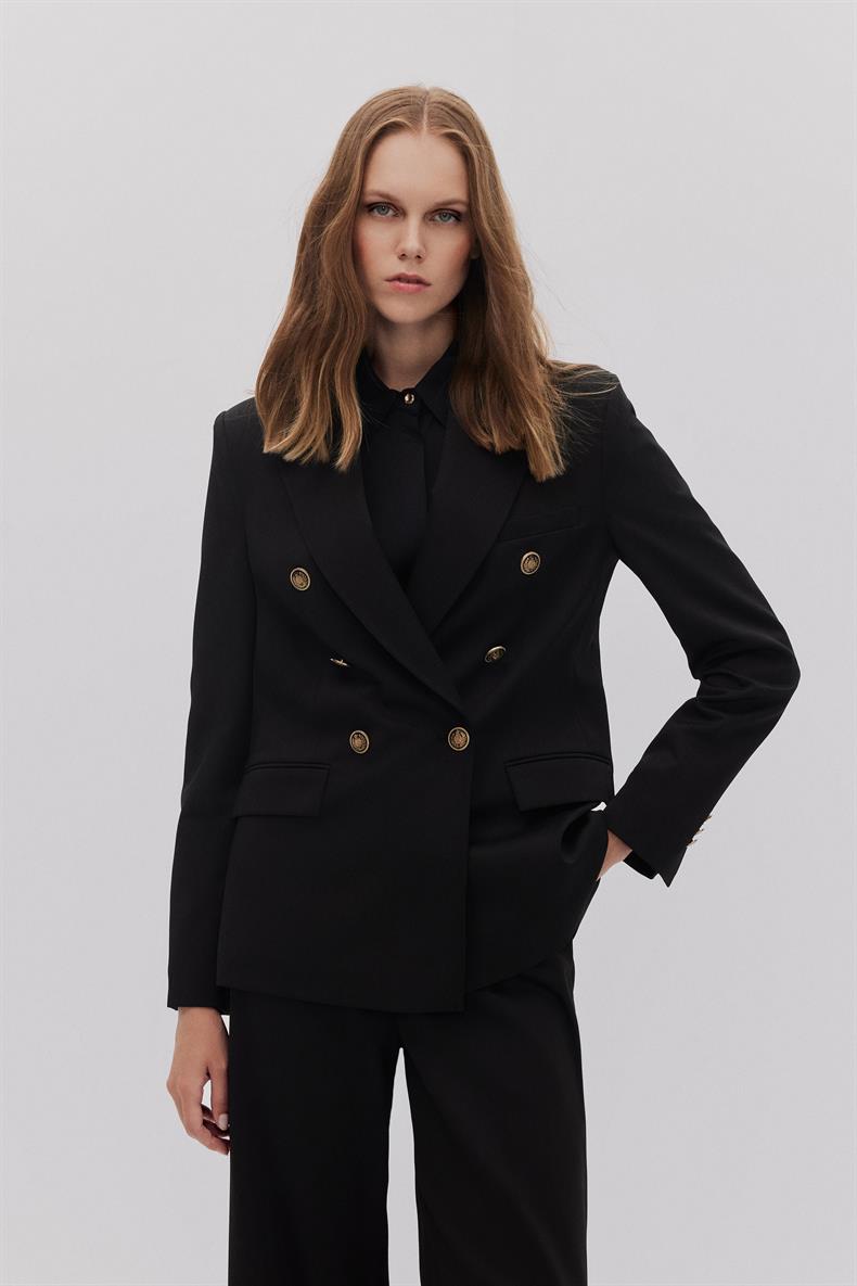 DİKİŞ DETAYLI KRUVAZE BLAZER PANTOLON TAKIM