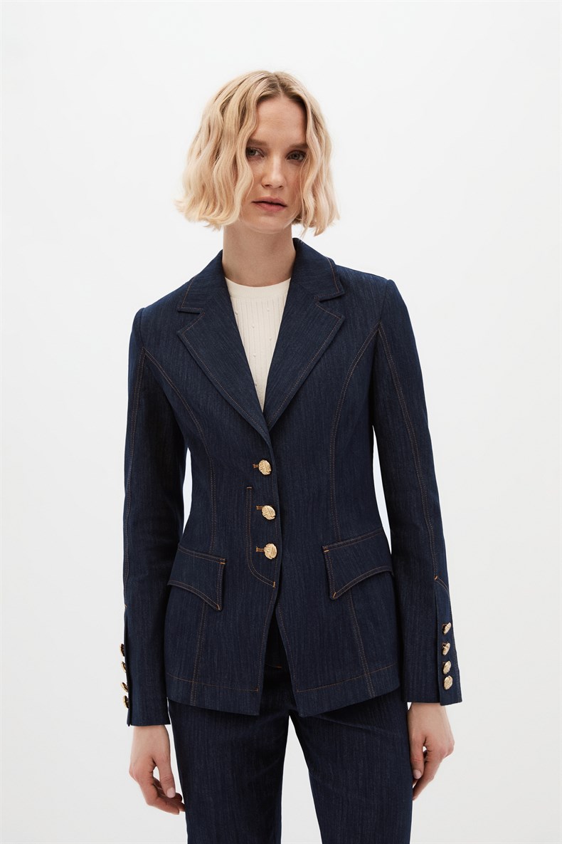 Dikişli Denim Takım