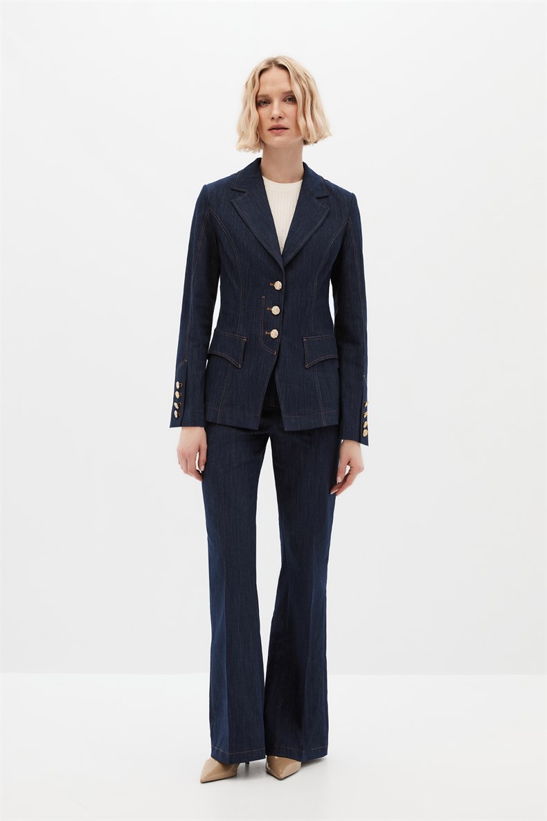 Dikişli Denim Takım