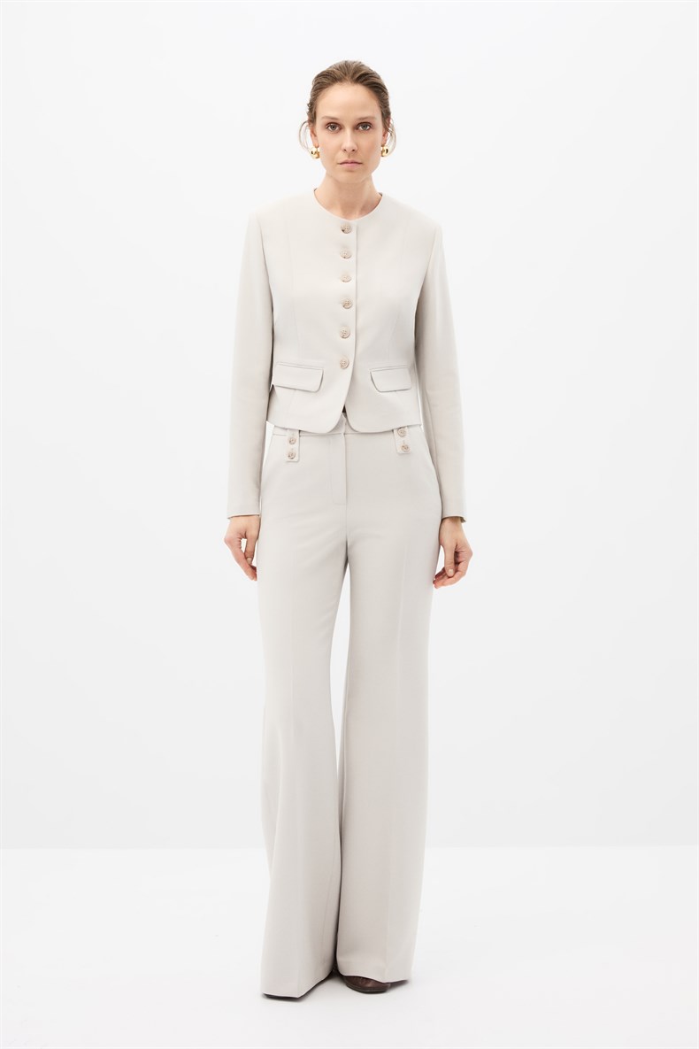 Taş Rengi Ceket Pantolon Takım