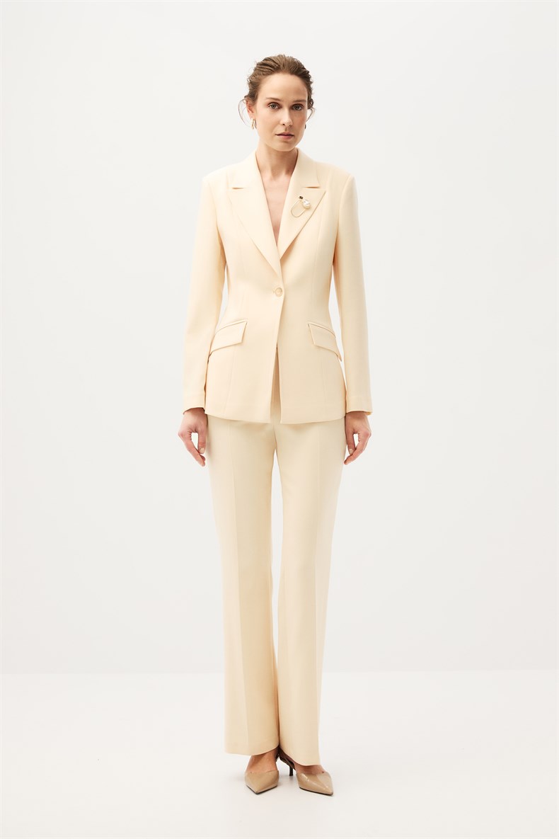 Sarı Blazer Ceket Takım