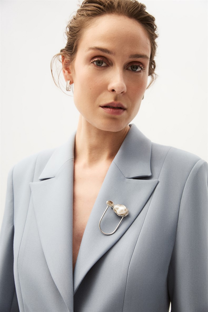 Mavi Blazer Ceket Takım