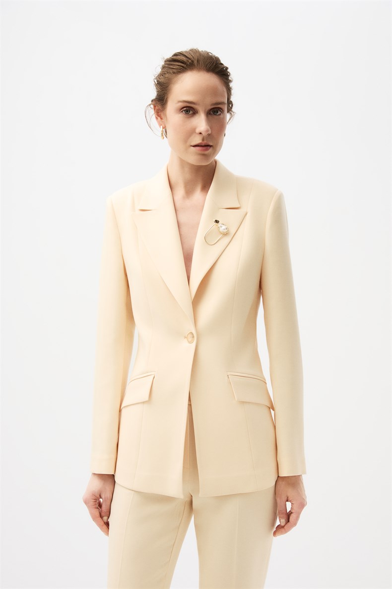 Sarı Blazer Ceket Takım