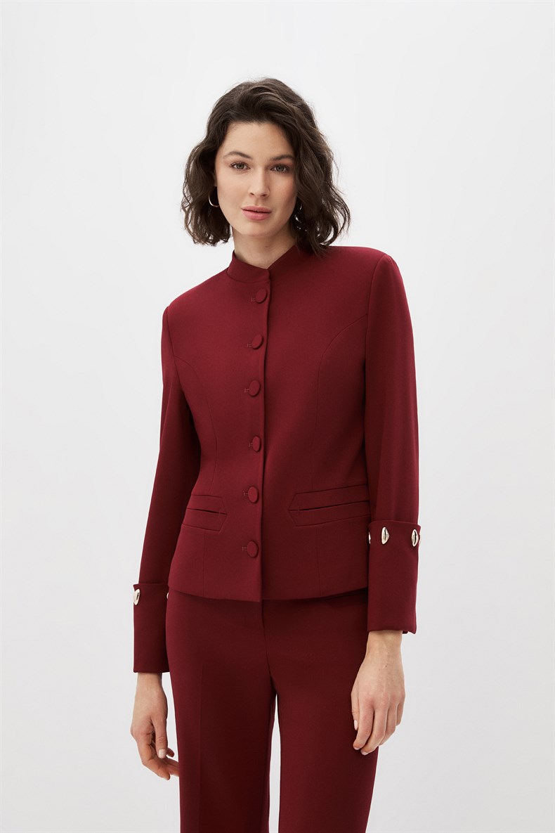 Bordo Ceket Pantolon Takım