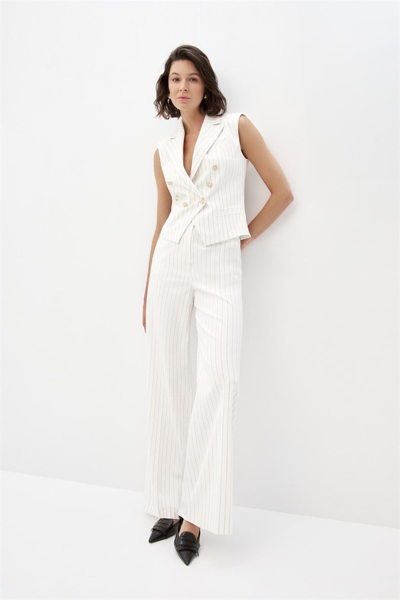 Çizgili Yelek Takım