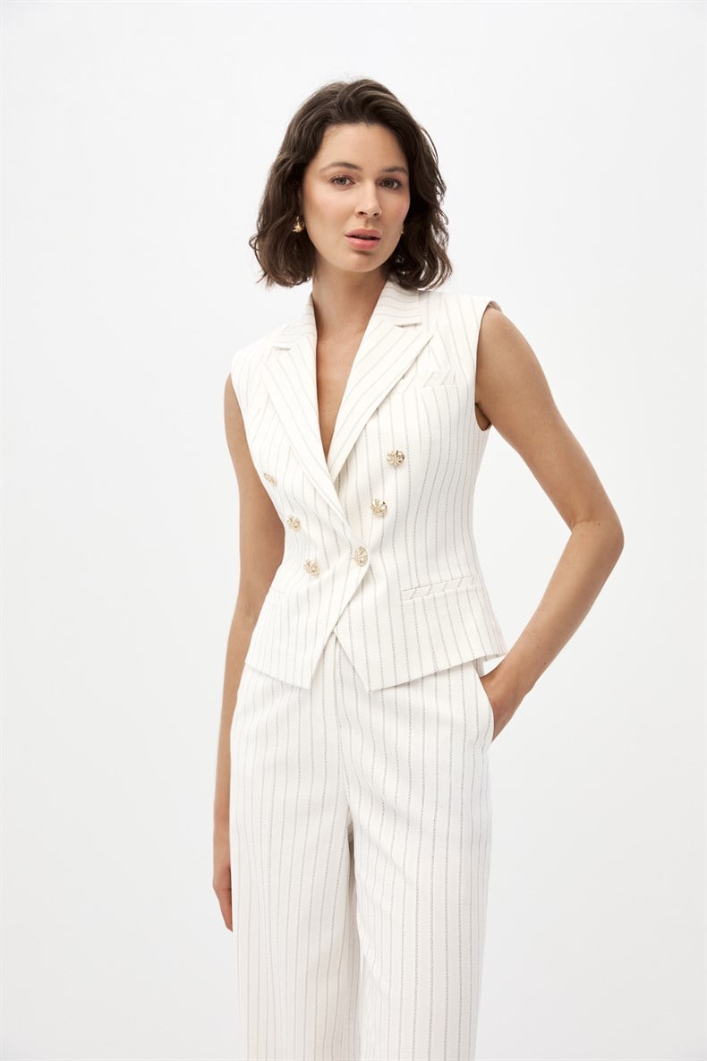 Çizgili Yelek Takım