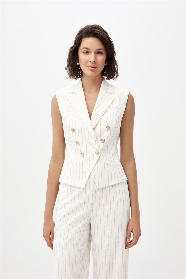 Çizgili Yelek Takım