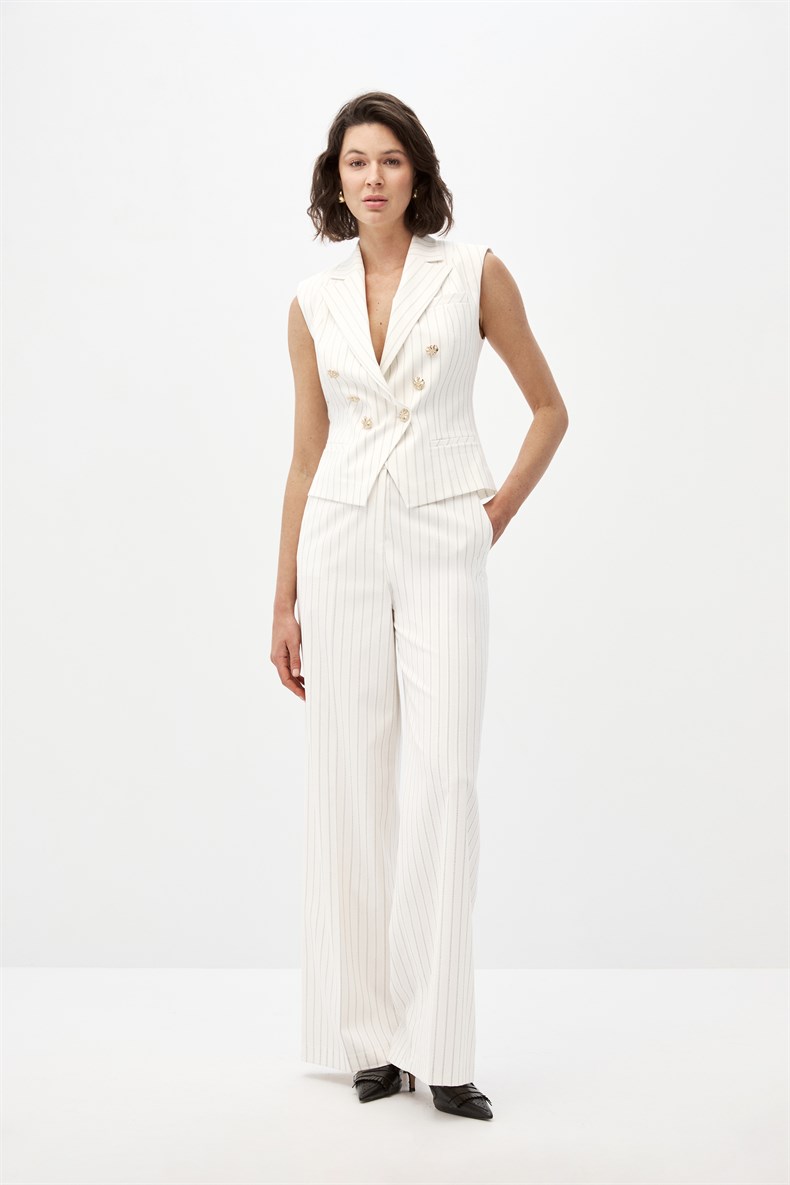 Çizgili Yelek Takım