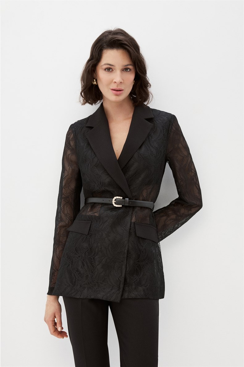 Dantelli Ceket Takım