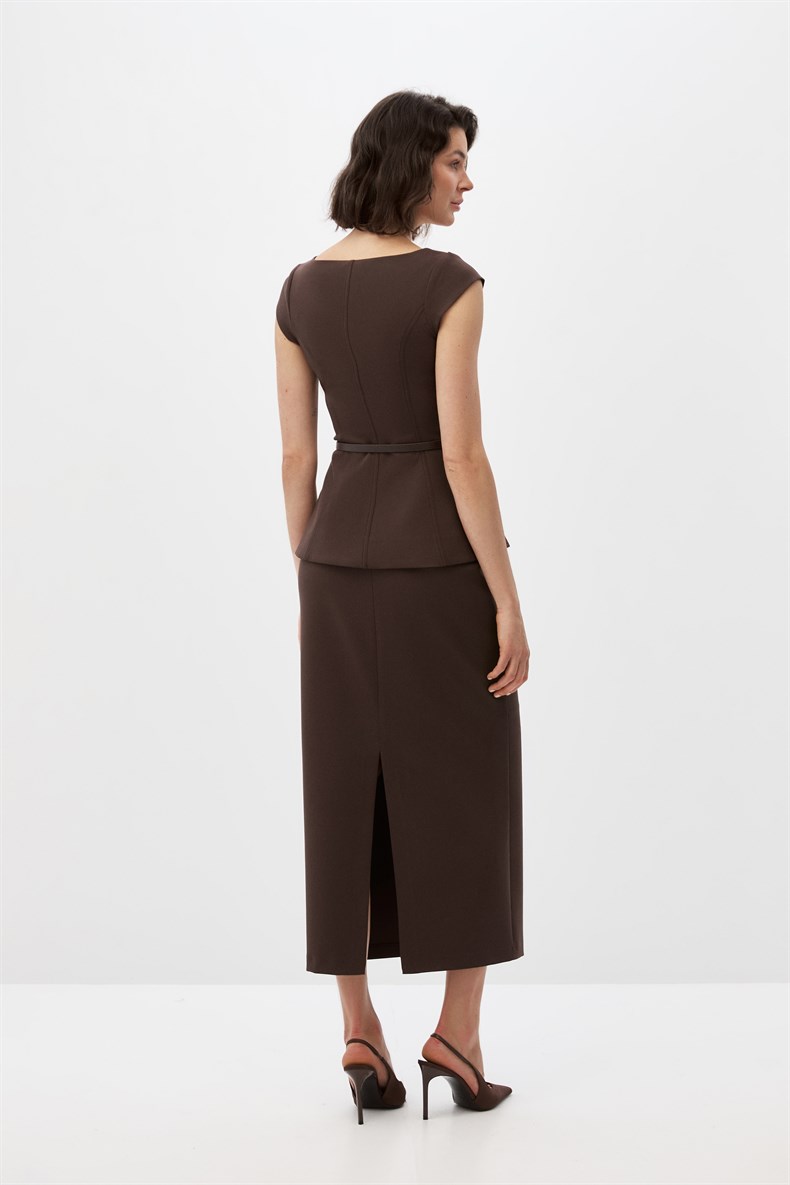 Dikişli Büstiyer Etek Takım