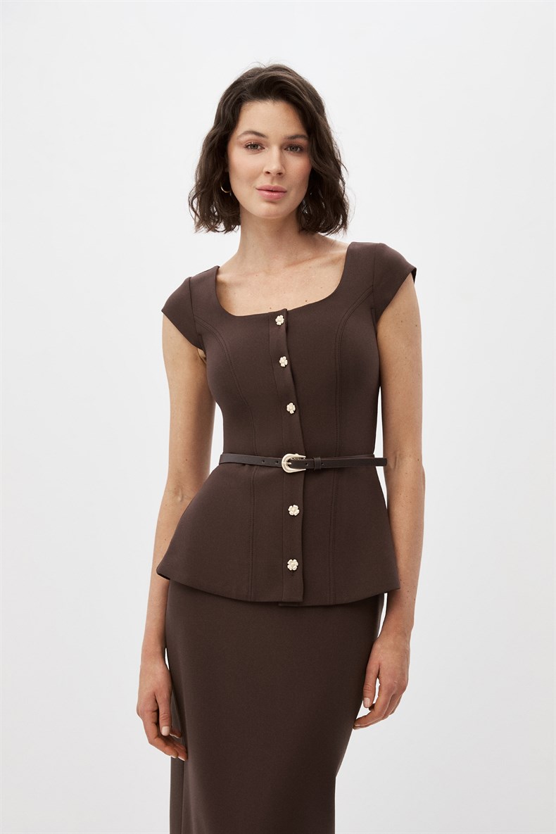 Dikişli Büstiyer Etek Takım