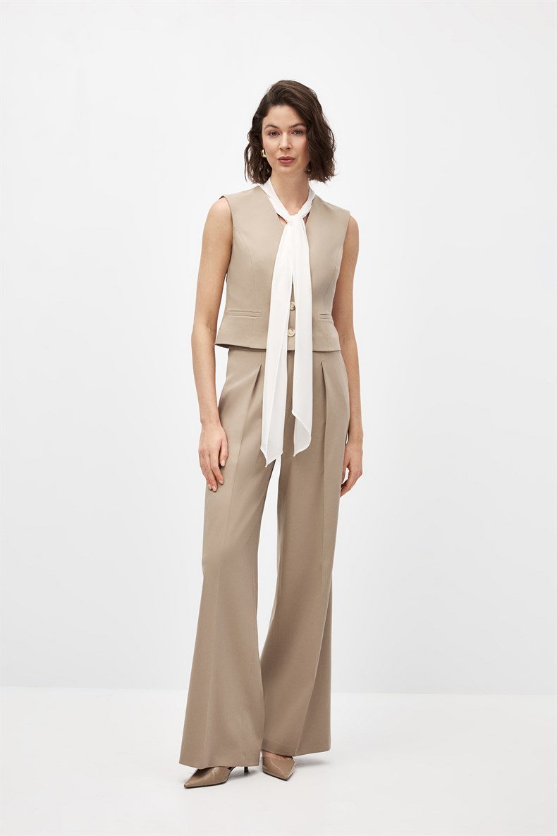 Fularlı Yelek Takım