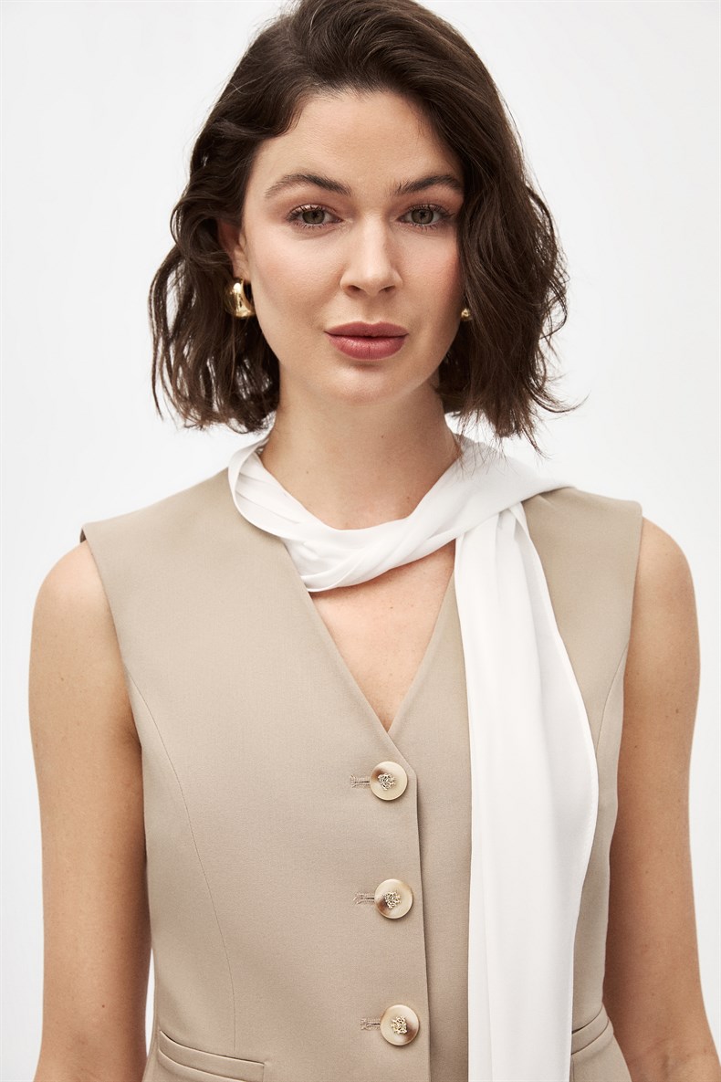 Fularlı Yelek Takım