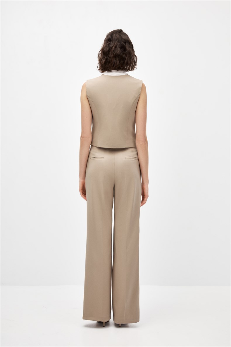 Fularlı Yelek Takım