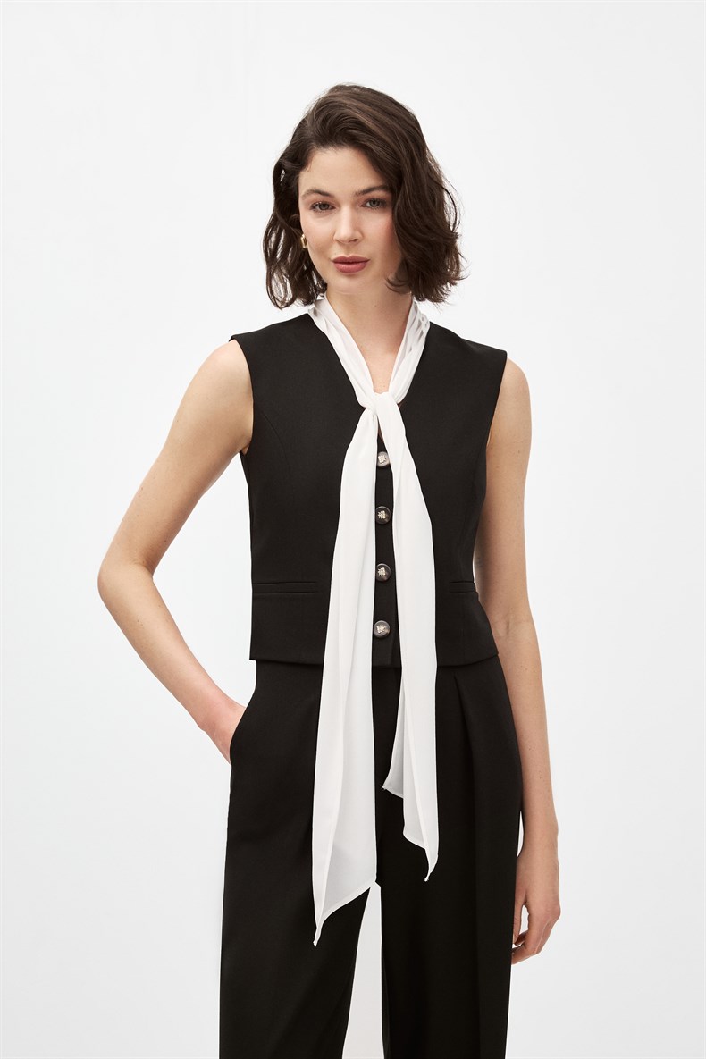 Fularlı Yelek Takım