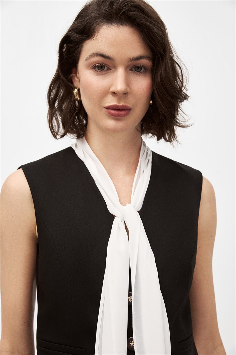 Fularlı Yelek Takım