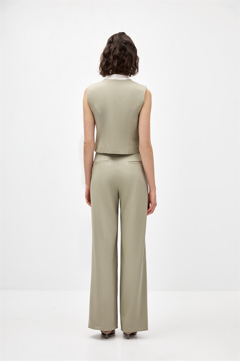 Fularlı Yelek Takım