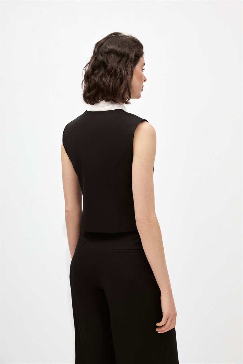 Fularlı Yelek Takım