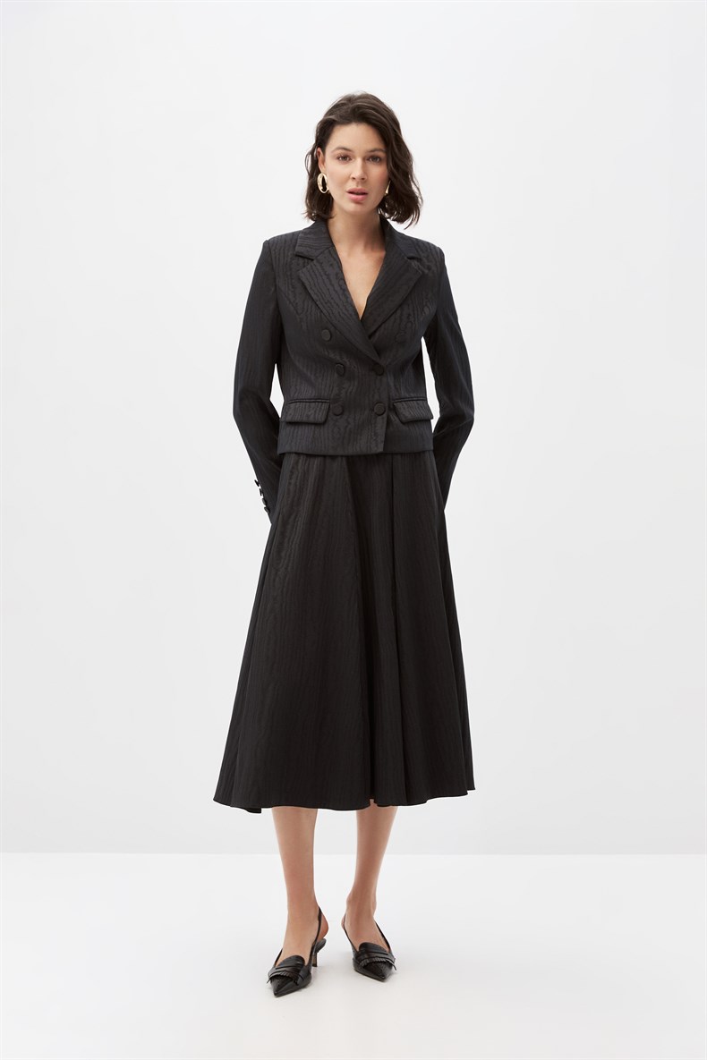 Jakarlı Ceket Etek Takım