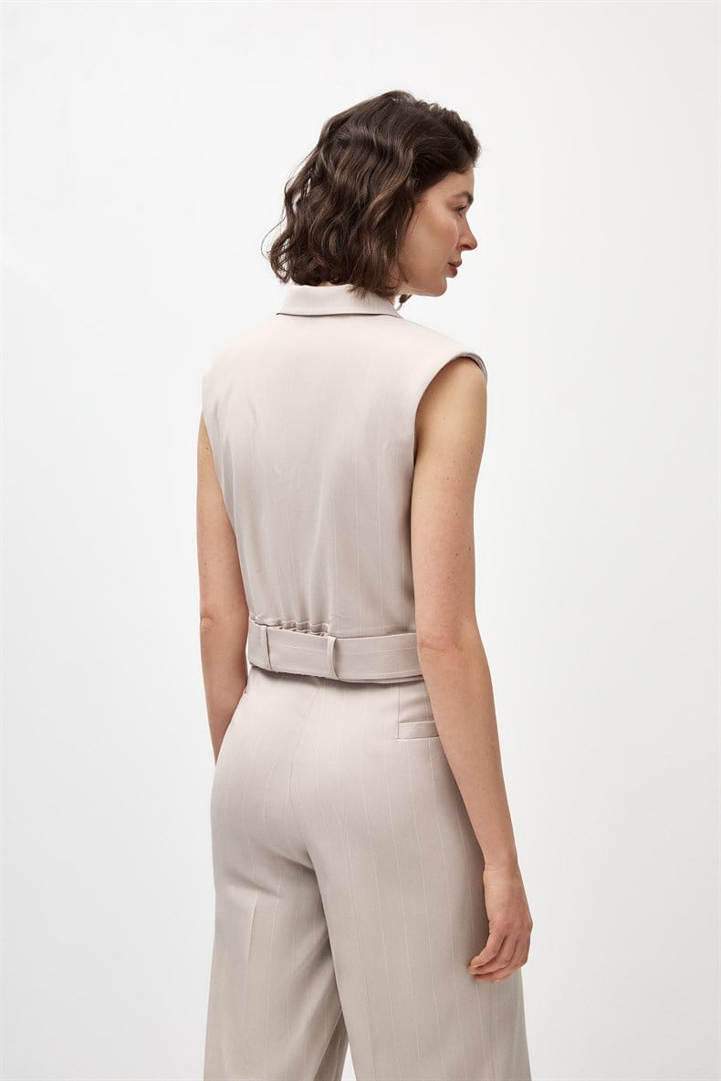 Çizgili Yelek Takım