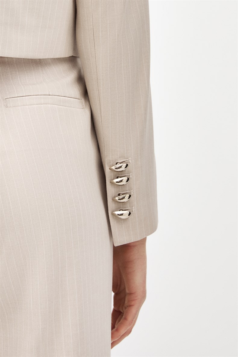 Çizgili Ceket Takım