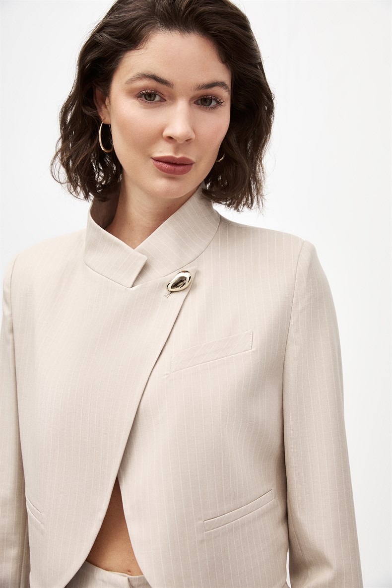 Çizgili Ceket Takım