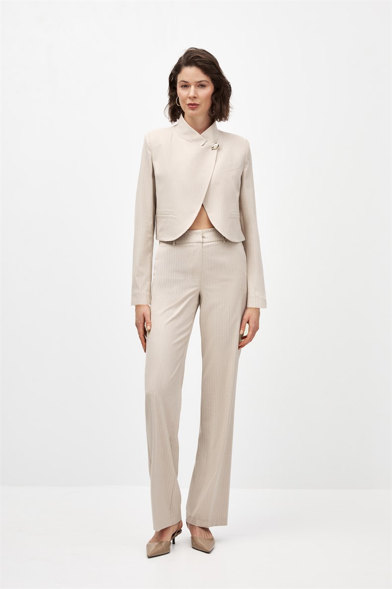 Çizgili Ceket Takım