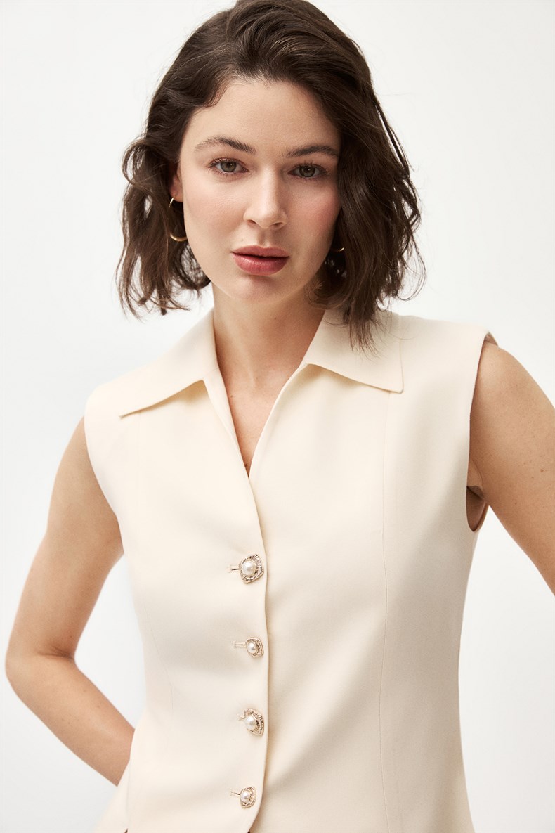 Yırtmaçlı Yelek Takım