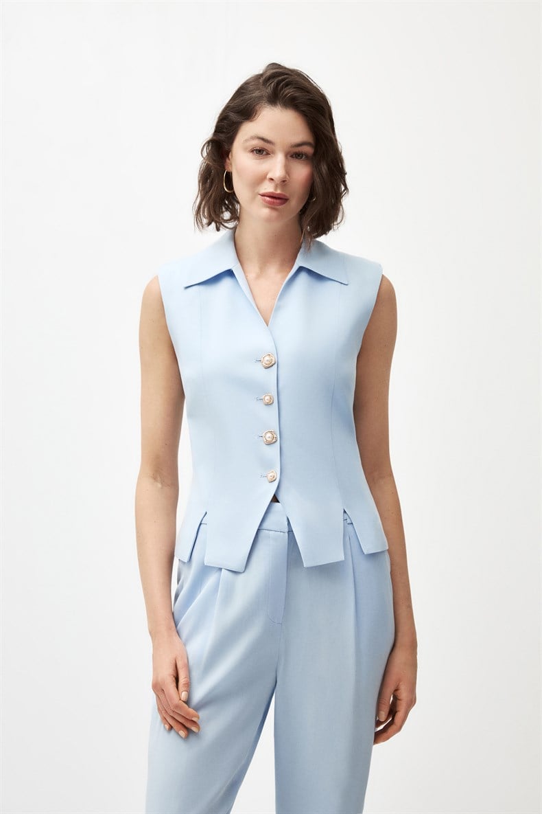 Yırtmaçlı Yelek Takım