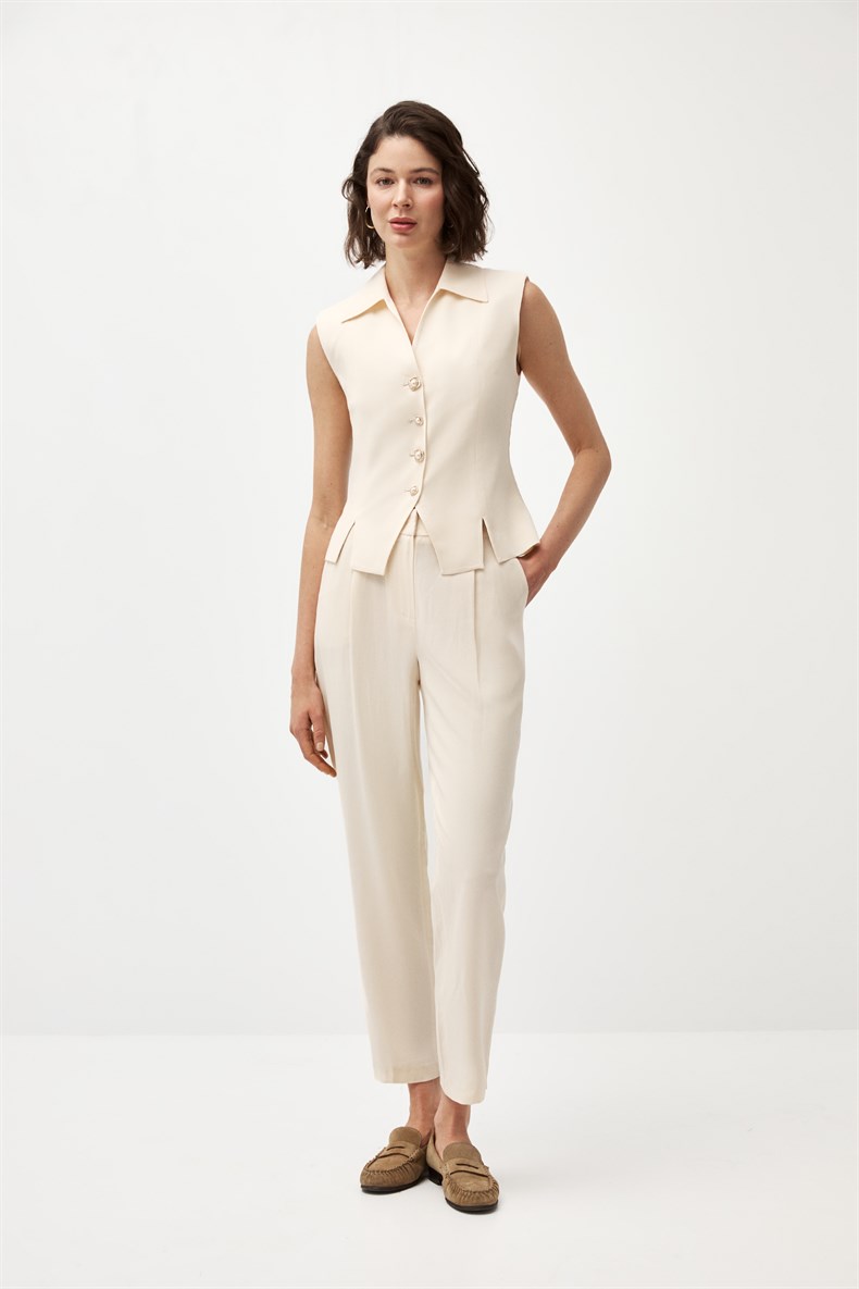 Yırtmaçlı Yelek Takım