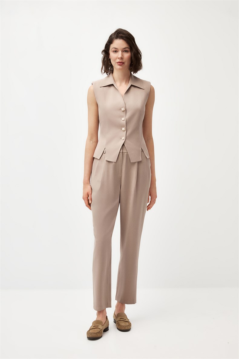 Yırtmaçlı Yelek Takım