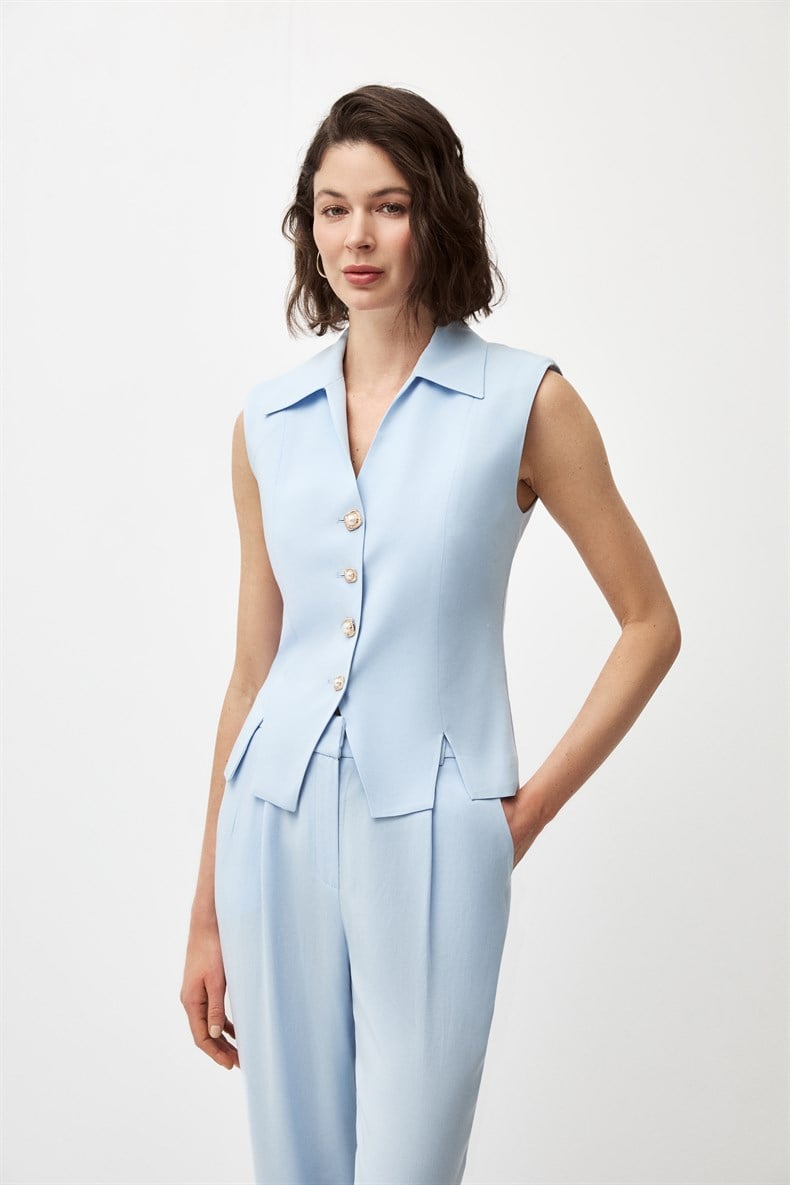 Yırtmaçlı Yelek Takım