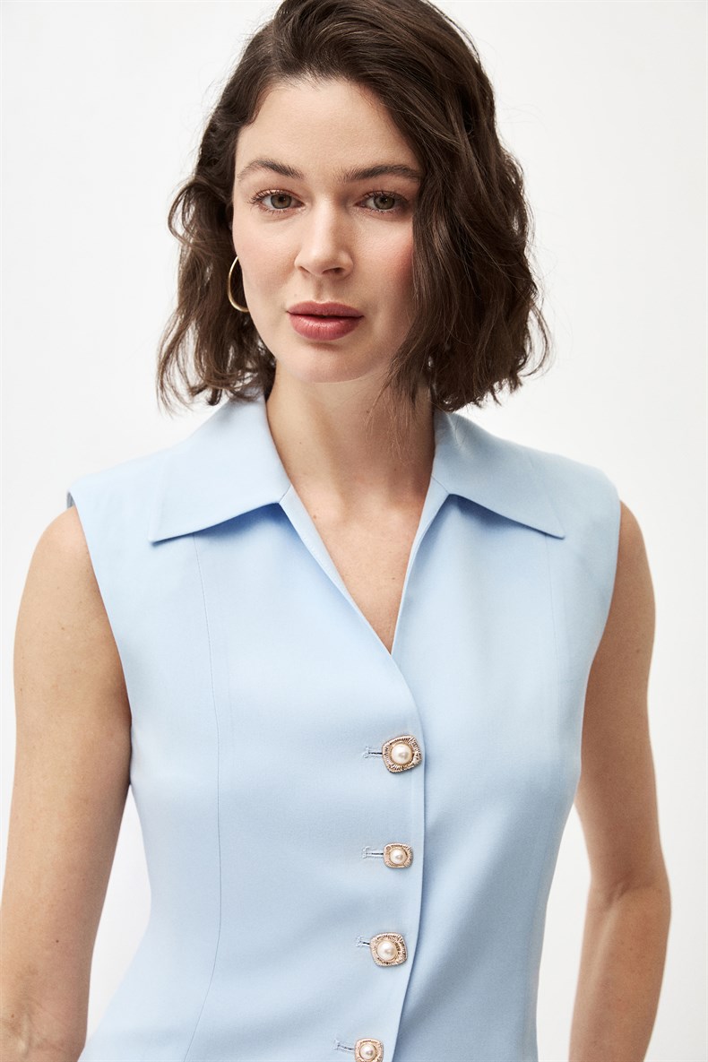 Yırtmaçlı Yelek Takım