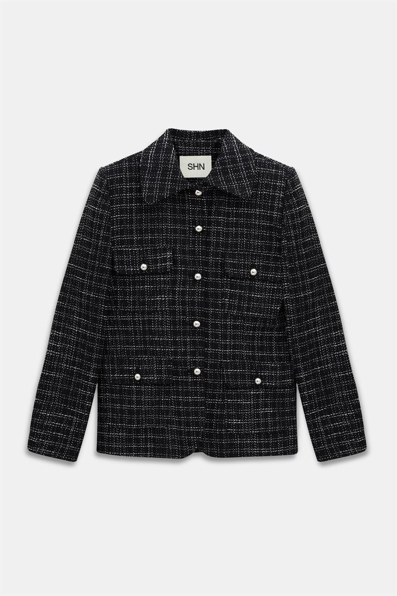4 CEPLİ EKOSE BLAZER ETEK TAKIM
