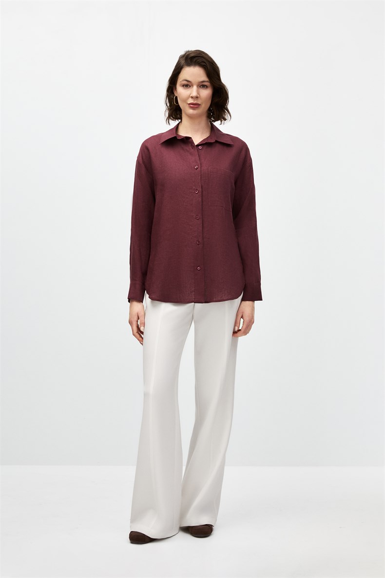 Keten Oversize Gömlek
