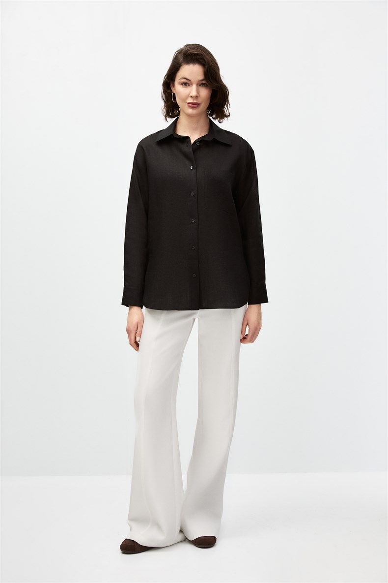 Keten Oversize Gömlek