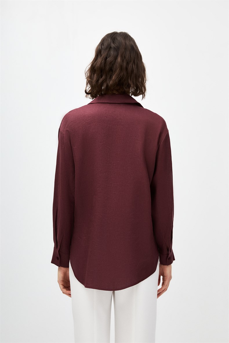 Keten Oversize Gömlek