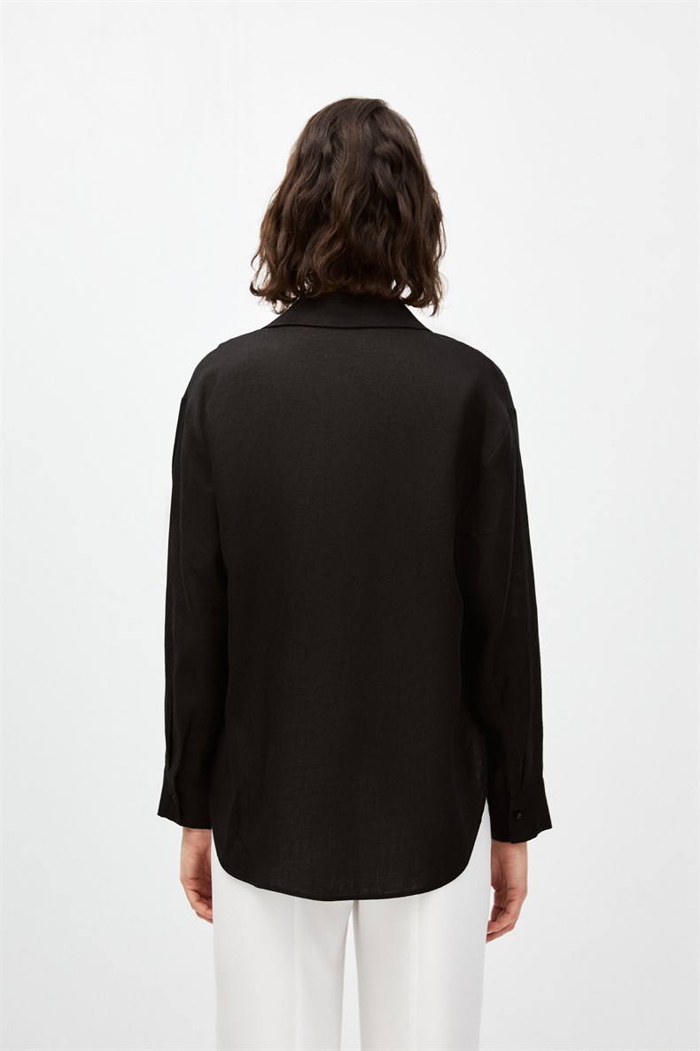 Keten Oversize Gömlek