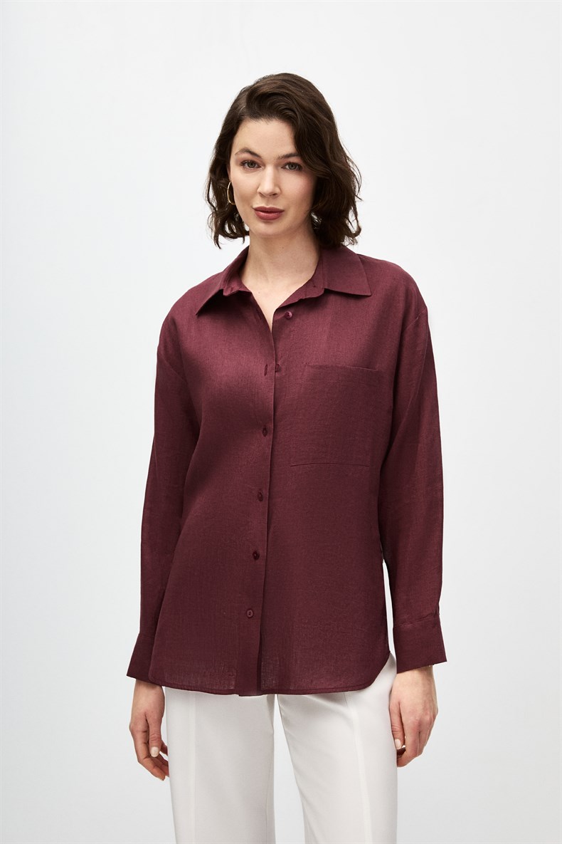 Keten Oversize Gömlek