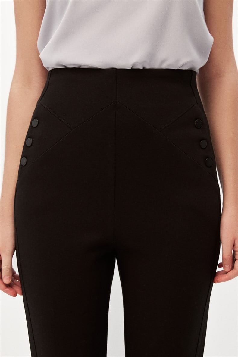 Çıtçıtlı Tayt Pantolon