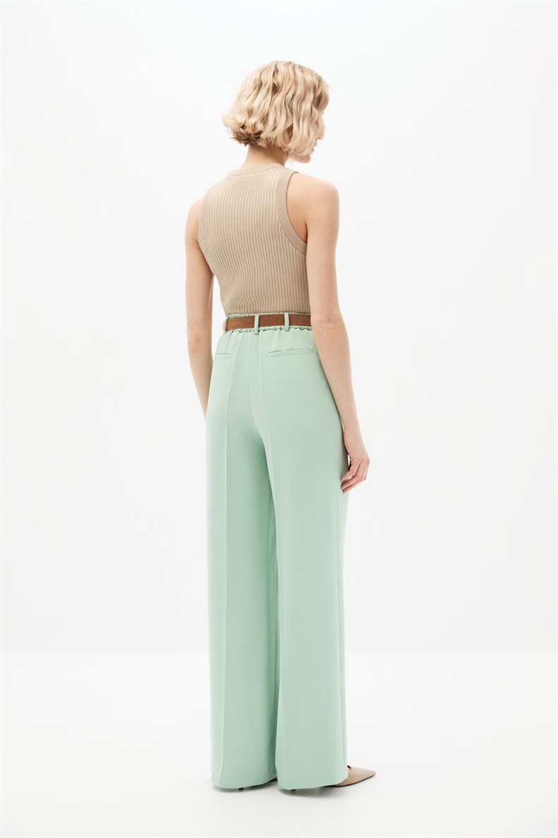 Mint Kemerli Pantolon